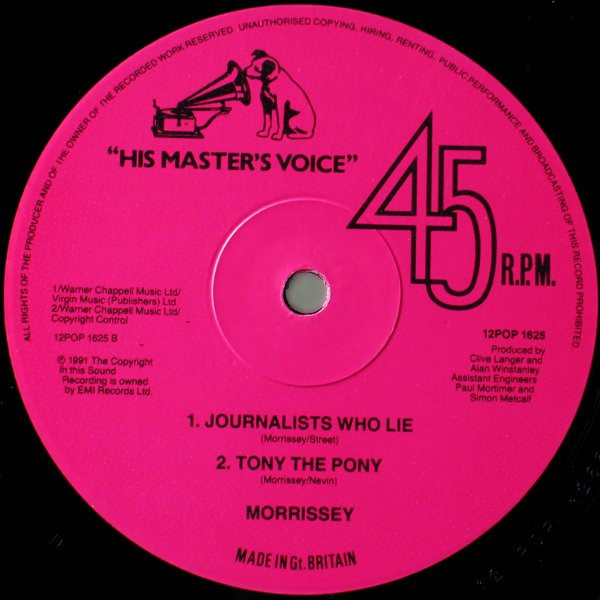 Morrissey - Our Frank | His Master's Voice (12POP 1625) - 4