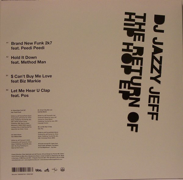 DJ Jazzy Jeff - The Return Of Hip Hop EP | Rapster Records (RR0072 EP) - 2