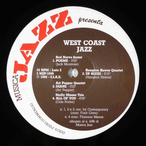 Various - West Coast Jazz | Musica Jazz (2MJP 1040) - 4