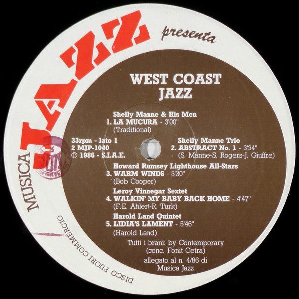 Various - West Coast Jazz | Musica Jazz (2MJP 1040) - 3