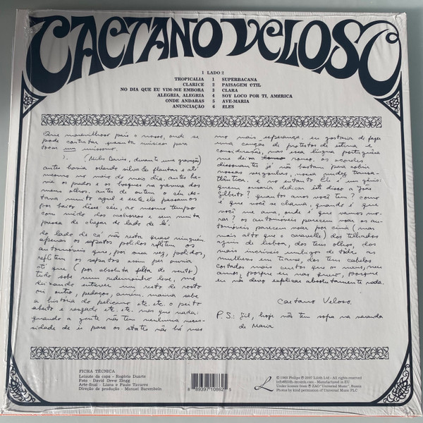 Caetano Veloso - Caetano Veloso | Lilith (LR131C) - 2 Caetano Veloso - Caetano Veloso | Lilith (LR131C) - 2