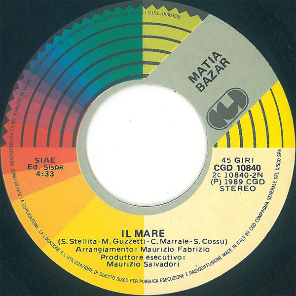 Matia Bazar - Stringimi | CGD (10840) - 4