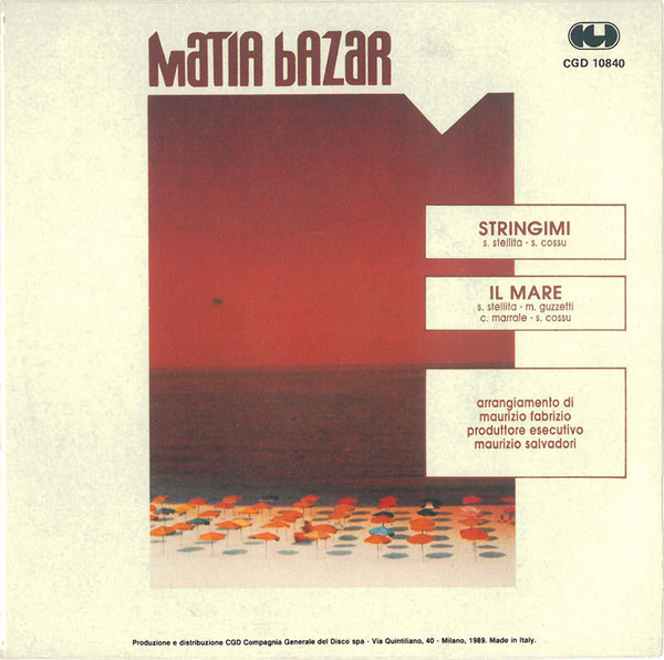 Matia Bazar - Stringimi | CGD (10840) - 2