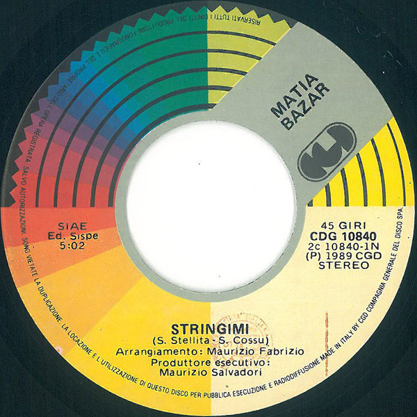 Matia Bazar - Stringimi | CGD (10840) - 3