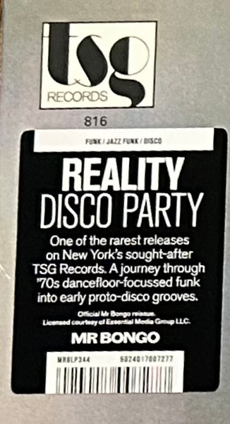 Reality - Disco Party | Mr Bongo (MRBLP344) - 2