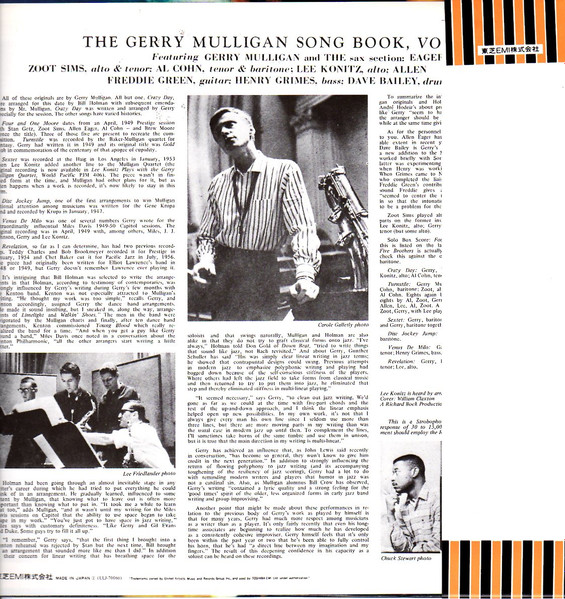 Gerry Mulligan And The Sax Section - The Gerry Mulligan Songbook Volume 1 | Liberty (LLJ-70060) - 2