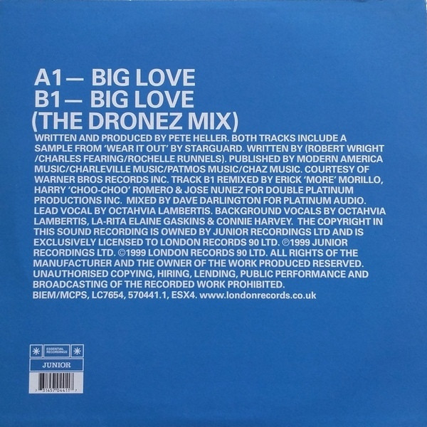 Pete Heller's Big Love - Big Love | Essential Recordings (ESX4) - 2