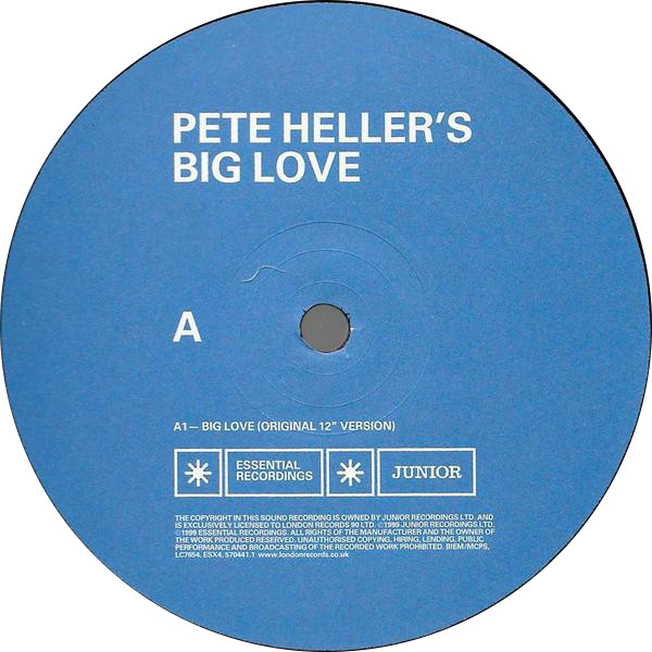 Pete Heller's Big Love - Big Love | Essential Recordings (ESX4) - 3