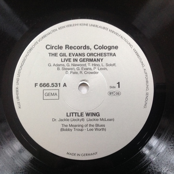 Gil Evans And His Orchestra - Little Wing (Live In Germany) | Circle Records (F 666.531) - 3