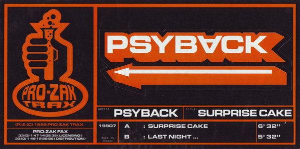 Psyback - Surprise Cake | Pro-Zak Trax (19907)