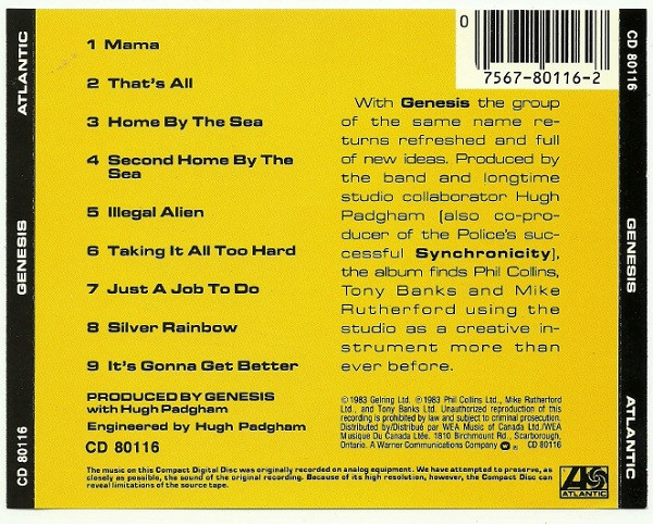 Genesis - Genesis | Atlantic (CD 80116) - 3