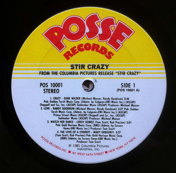 Various - The Original Soundtrack From The Motion Picture "Stir Crazy" | Posse Records (POS 10001) - 3