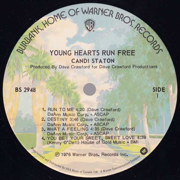 Candi Staton - Young Hearts Run Free | Warner Bros. Records (BS 2948) - 3