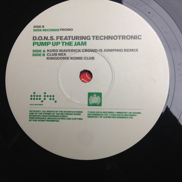 D.O.N.S. Featuring Technotronic - Pump Up The Jam | Data Records (DATA94P1)