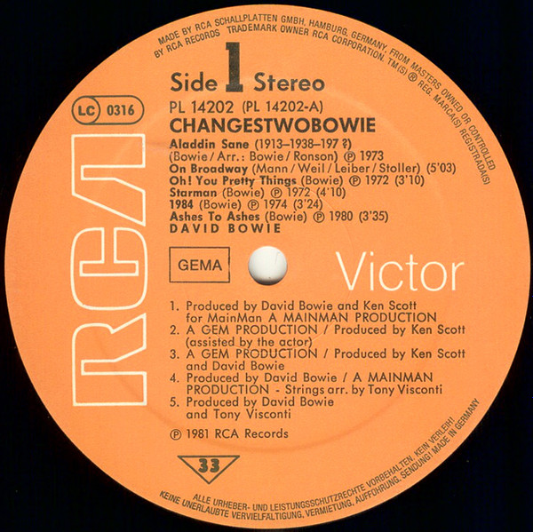 David Bowie - ChangesTwoBowie | RCA (PL 14202) - 3
