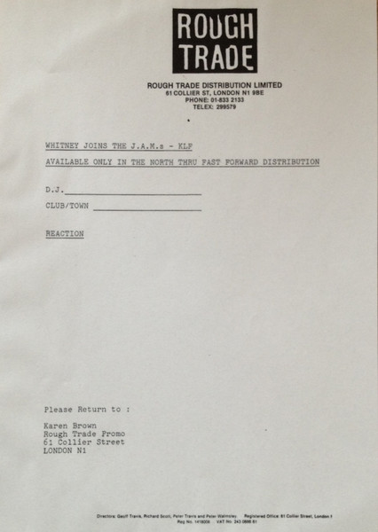 The Justified Ancients Of Mu Mu - Whitney Joins The J.A.M s | KLF Communications (JAMS 24T) - 3