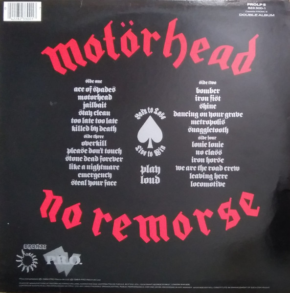 Motörhead - No Remorse | Bronze (823 300-1) - 2