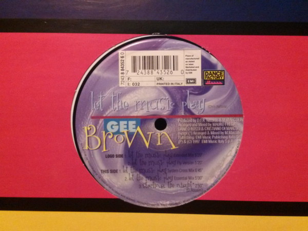Gee Brown - Let The Music Play | Dance Factory (7243 8 84352 6 0) - 2 Gee Brown - Let The Music Play | Dance Factory (7243 8 84352 6 0) - 2
