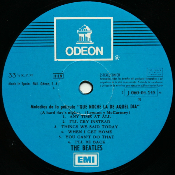 The Beatles - Que Noche La De Aquel Día | Odeon (MOCL 122) - 4