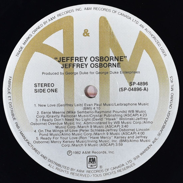Jeffrey Osborne - Jeffrey Osborne | A&M Records (SP-4896) - 3