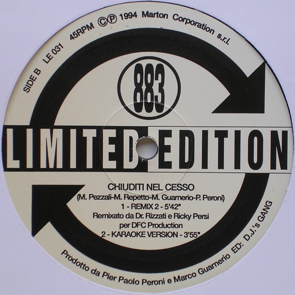 883 - Chiuditi Nel Cesso (Remix) | Limited Edition (LE 031) - 4