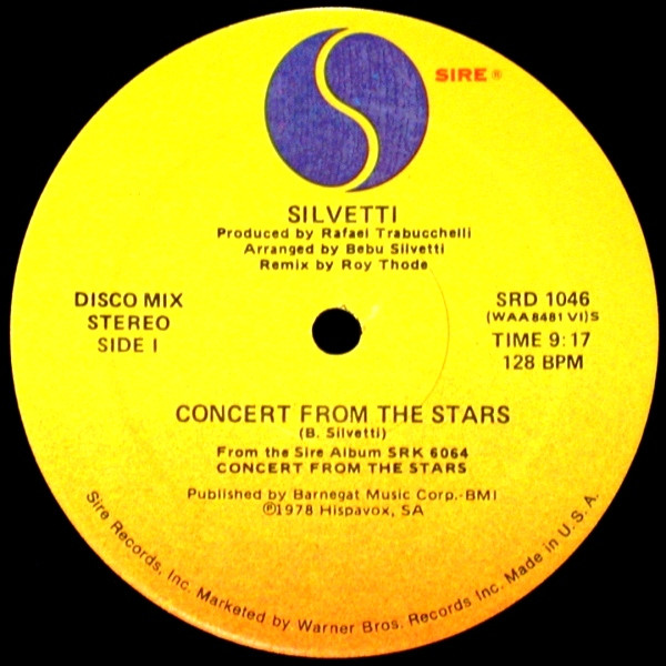 Bebu Silvetti - Concert From The Stars / Sun After The Rain | Sire (SRD 1046) - main