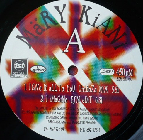 Märy Kiani - I Give It All To You / I Imagine | 1st Avenue Records (MeRX 449) - 3 Märy Kiani - I Give It All To You / I Imagine | 1st Avenue Records (MeRX 449) - 3