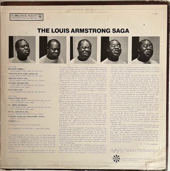 Louis Armstrong - The Louis Armstrong Saga | Columbia Special Products (P 13294) - 2