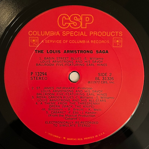 Louis Armstrong - The Louis Armstrong Saga | Columbia Special Products (P 13294) - 4