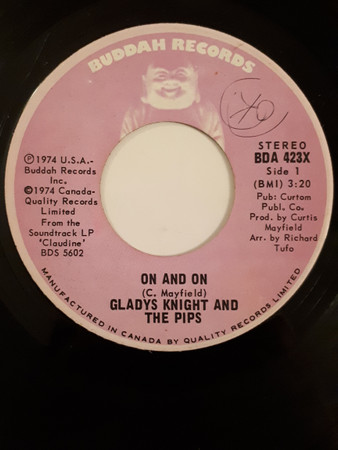 Gladys Knight And The Pips - On And On / The Makings Of You | Buddah Records (BDA 423X) - main