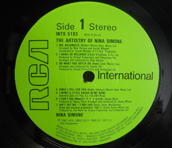Nina Simone - The Artistry Of Nina Simone | RCA International (INTS 5193) - 3