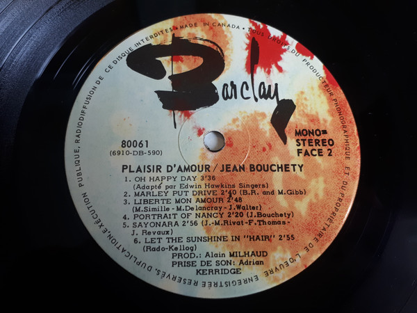 Jean Bouchéty - Plaisirs D'Amour | Barclay (80061) - 4