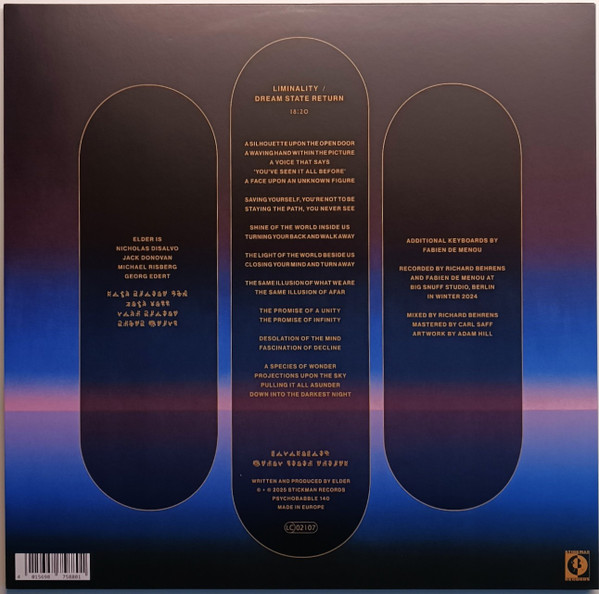 Elder - Liminality / Dream State Return (Clear) ⚪ | Stickman Records (Psychobabble 140) - 2