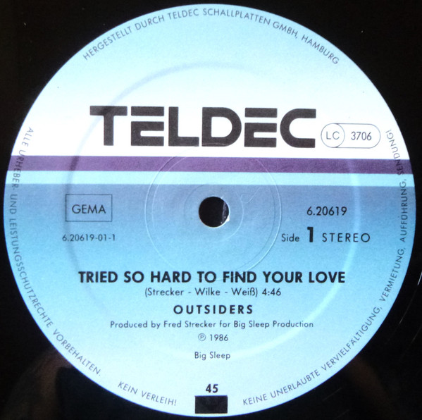 Outsiders - Tried So Hard To Find Your Love | TELDEC (6.20619)