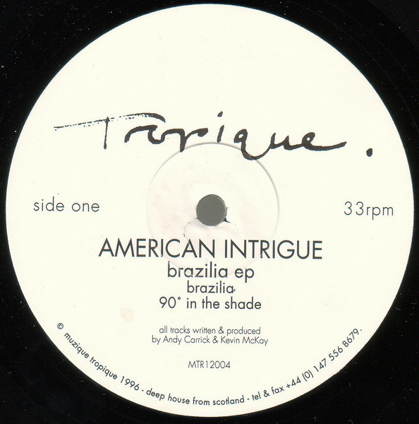 American Intrigue - Brazilia EP | Muzique Tropique (MTR12004) - main