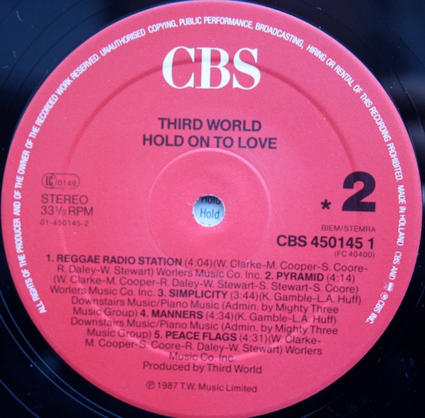 Third World - Hold On To Love | CBS (CBS 450145 1) - 4 Third World - Hold On To Love | CBS (CBS 450145 1) - 4