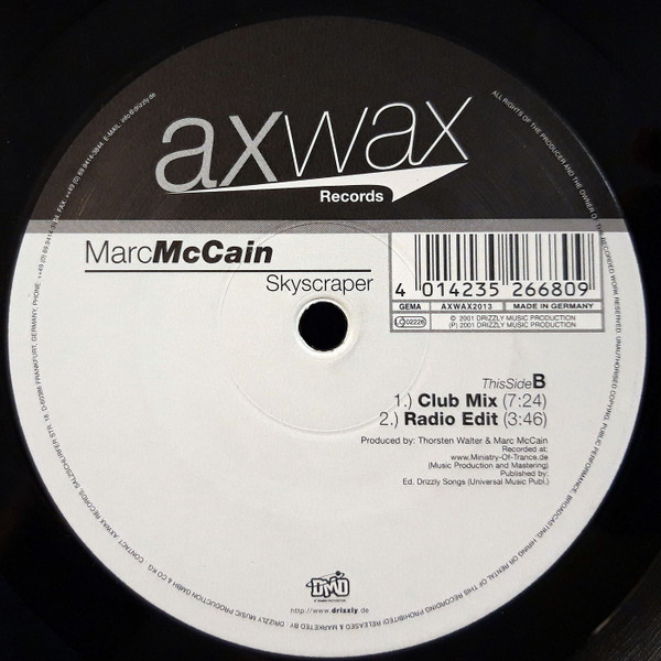 Marc McCain - Skyscraper | Axwax Records (AXWAX 2013) - 2