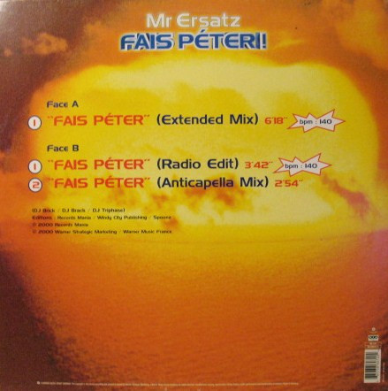 Mr Ersatz - Fais Péter ! | Warner Music France (857386072 0)