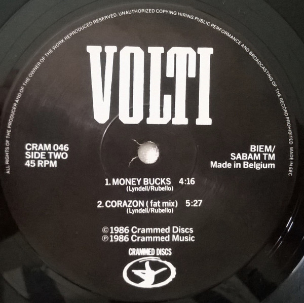 Volti - Corazon / Money Bucks | Crammed Discs (CRAM 046) - 4