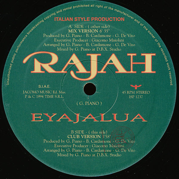 Rajah - Eyajalua | Italian Style Production (ISP 1237) - main