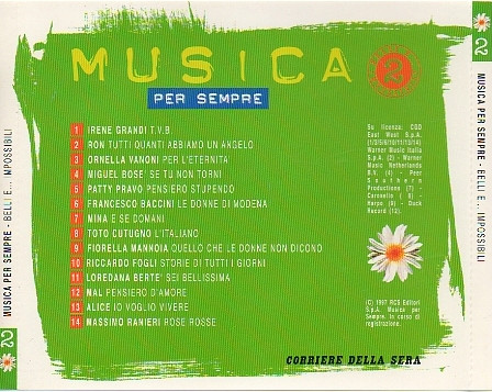 Various - Musica Per Sempre 2 - Belli E... Impossibili | Corriere Della Sera (CORR000022) - 3