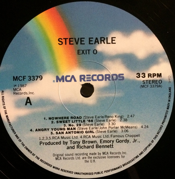 Steve Earle & The Dukes - Exit 0 | MCA Records (MCF 3379) - 3