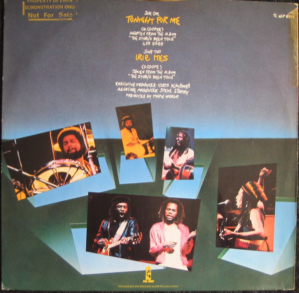 Third World - Tonight For Me / Irie Ites | Island Records (12WIP 6519) - 2 Third World - Tonight For Me / Irie Ites | Island Records (12WIP 6519) - 2