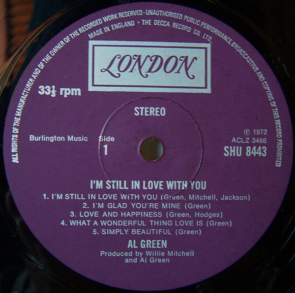Al Green - I'm Still In Love With You | London Records (SHU 8443) - 3 Al Green - I'm Still In Love With You | London Records (SHU 8443) - 3