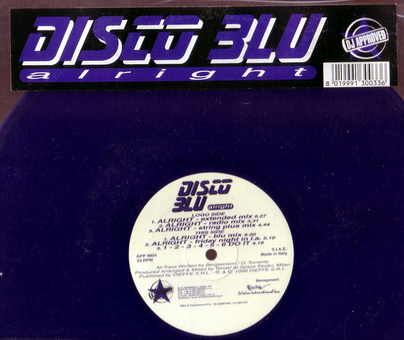 Disco Blu - Alright | DJ Approved (APP 9804)