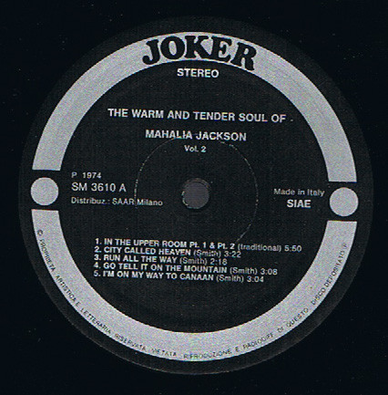 Mahalia Jackson - The Warm And Tender Soul Of Mahalia Jackson (Vol. 2) | Joker (SM 3610) - 3 Mahalia Jackson - The Warm And Tender Soul Of Mahalia Jackson (Vol. 2) | Joker (SM 3610) - 3