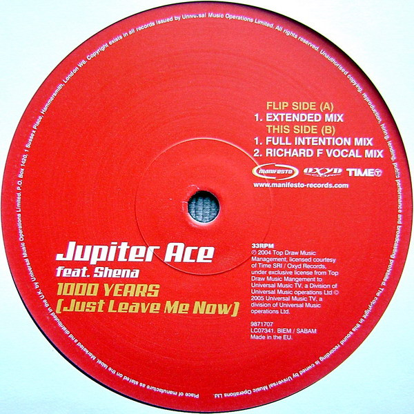Jupiter Ace Feat. Shena - 1000 Years (Just Leave Me Now) | Manifesto (9871707) - 4 Jupiter Ace Feat. Shena - 1000 Years (Just Leave Me Now) | Manifesto (9871707) - 4