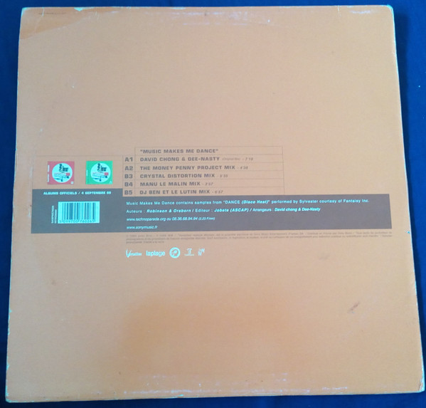 David Chong & Dee Nasty - Techno Parade 1999 - Hymne Officiel De La Techno Parade - Music Makes Me Dance | Versailles (SAMPMS 76026) - 2