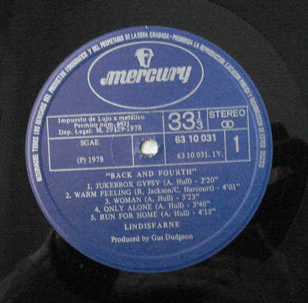 Lindisfarne - Back And Fourth | Mercury (63 10 031) - 3