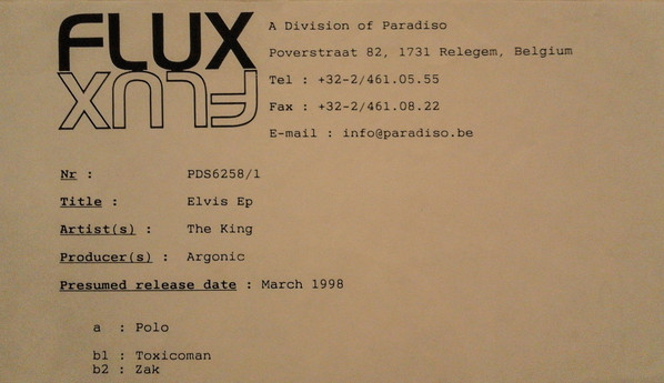 The King - Elvis EP | Flux (FLUX 01) - 3